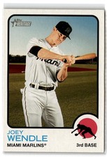 2022 Topps Heritage Joey Wendle #198 Miami Marlins