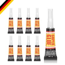 Starker Universal-Kleber Gel 8x3g  Schnelltrocknend für Kunststoff, Metall, K...