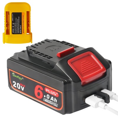 Upgraded 20V Real 6A Plus Replacement for Dewalt 20v Max Battery DCB200 DCB20...