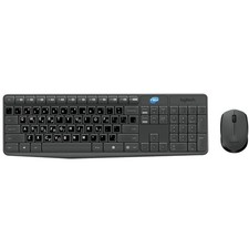 Logitech Mk235 Kit Maus Und Tastatur + Griechische QWERTY Layout Aufkleber