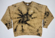 Vintage 90s Nike Men’s Bleached Tie Dyed Sweatshirt - Large (Made in USA)