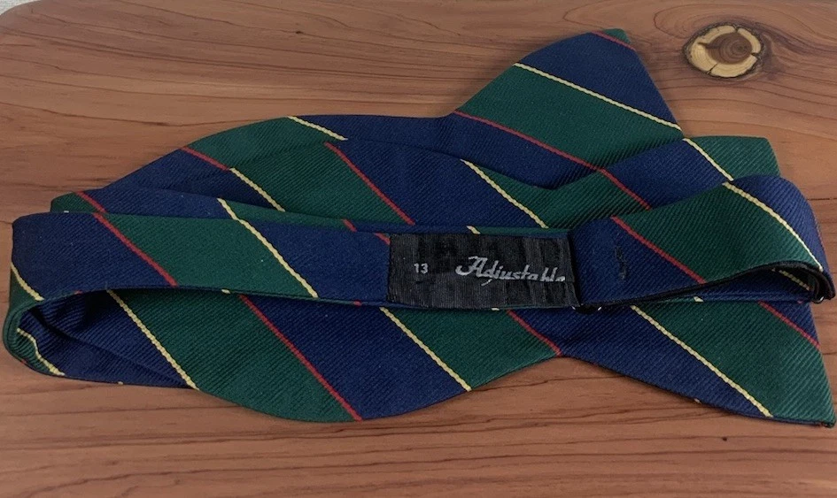 Men’s Bow Tie Bundle Neiman Marcus Stafford Croft & Barrow Striped Gingham Lot - Image 4 of 4