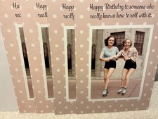 BIRTHDAY GREETING CARDS New W/envelopes LOT 4 "SOMEONE WHO KNOW HOW TO ROLL..."