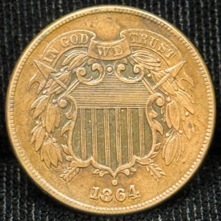 1864 United States Two Cent Coin 2C
