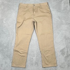 Iron Co Mens Patriot Pant Straight Leg Khaki Burlat 38x30 Stretch Comfort NWT