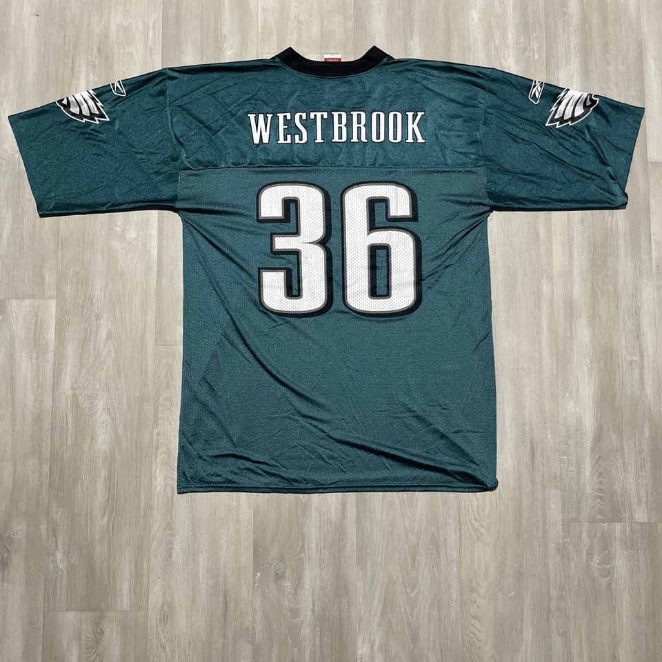 Camiseta masculina grande Reebok NFL Philadelphia Eagles #36 Brian Westbrook - Imagem 2 de 4