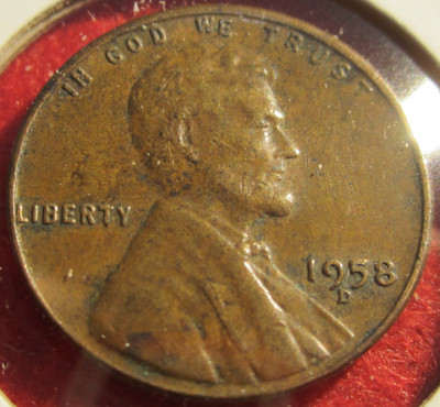 1958 D Lincoln Wheat Cent/Penny - XF Extremely Fine - Actual Coin B606