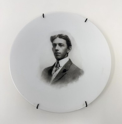 Antique Limoges J.P.L France 8.4  Photo Portrait Plate - J.H. Lee Kansas City