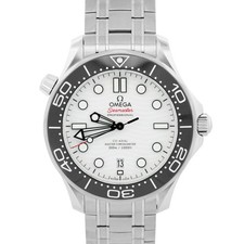 NEW PAPERS Omega Seamaster Diver 300M 42mm WHITE WAVE 210.30.42.20.04.001 BOX