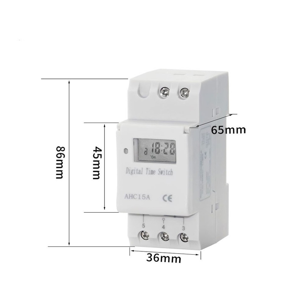 Digital LCD Programmable Weekly Timer 220V 30A Time Relay Switch Din ...