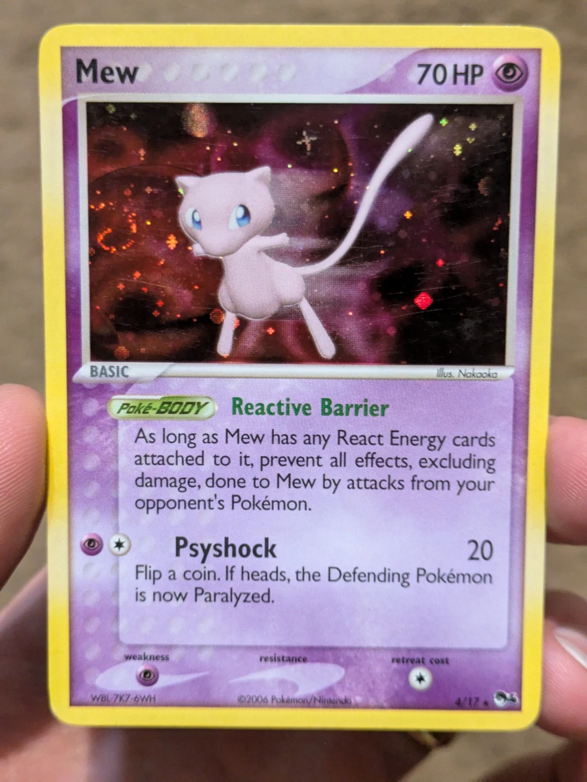 Deal for Pokemon TCG MEW 4/17 POP Series 4 Holo Rare