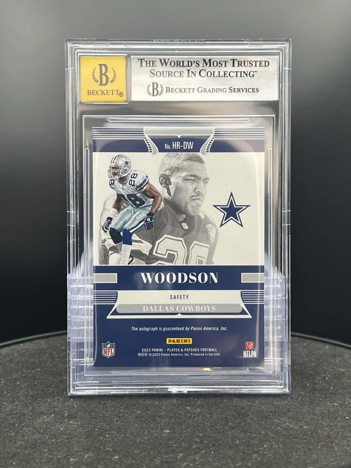2023 Plates & Patches - #HR-DW Darren Woodson Highly Revered Auto /149 -BGS 10/9 - Image 2 of 2