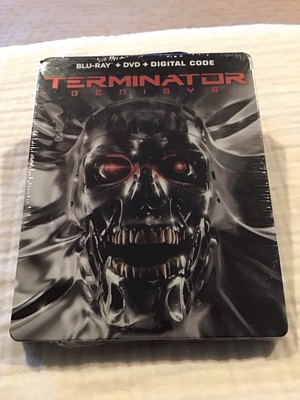 Terminator Genisys Limited Edition Steelbook Blu Ray + DVD New Sealed