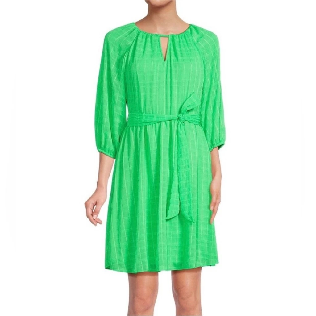 slim fit dress slacks Shop DKNY Women Green Solid Round Neck Short Sleeves Fit And Flare Dress  Online – Iconic India