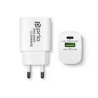 Prio SchnellladegeräT 20W Pd (Usb C) + Qc 3.0 (Usb A) Weiß Smartphone