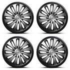 Wheel Trims 15" Black Silver Sepang Hub Caps x4 Fits MERCEDES CITAN