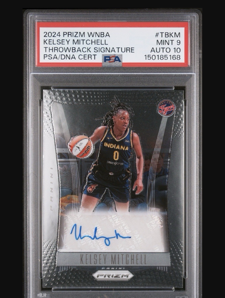 2024 POP 1⭐️KELSEY MITCHELL🏀PANINI PRIZM WNBA THROWBACK SIG’S⭐️PSA 9/AUTO 10⭐️ view 1
