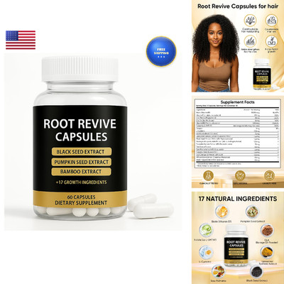 Wnohiq Root Revive Capsules For Black Women Nourishes Thinning Hair Boosts Hair