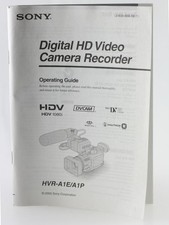 Manuale di istruzioni Sony Digital HD Video Camera Recorder HVR-A1E/A1P