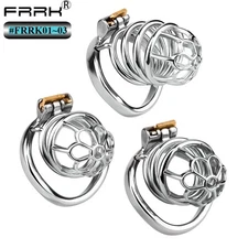 Classic Male Chastity Device 4 Rings Hollow Penis Breathable Cage Flower Shape