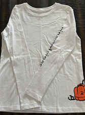 Vineyard Vines Whale Halloween Pumpkin Long Sleeve T Shirt Youth L unisex White