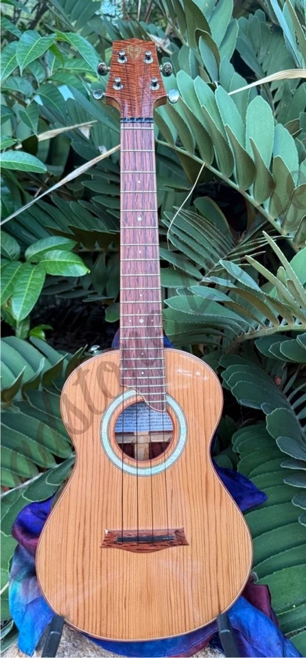 Hand Made Hairy Oak Tenor Ukulele in Hard Case - Image 3 of 4