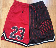 Jordan Red  Black Athletic Activewear Mesh Shorts - Size Medium 10-12