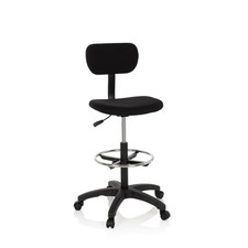 Arbeitsstuhl Arbeitshocker Drehstuhl hoch Fußring Stoff TOP WORK 05 hjh OFFICE