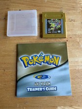 Gameboy Color Pokemon Gold version - Manual AND NEW Save Battery