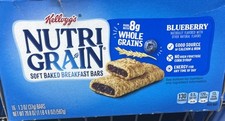 Kellogg's Nutri-Grain Cereal Bars Blueberry Indv Wrapped 1.3oz Bar 16/Box 35745