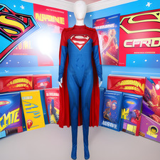 Movie Superwomen Cosplay Costumes Clark Kent Cosplay DC Jumpsuit Cloak