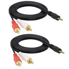 HCFeng 3 Pole 3.5 Jack to 2 RCA Audio Cable 3.5mm Male 2 3.5-2R