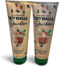  2 Pack Bath  Body Works COZY VANILLA BOURBON Body Cream FREE SHIP Fan Fave