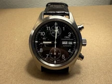 IWC Pilot Chronograph IW3706 Black Dial Automatic 39mm Day Date Unpolished