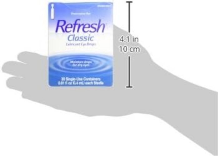 Classic Preservative-Free Lubricant Eye Drops - 30 Single-Use Vials for Relief