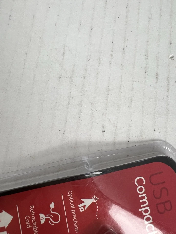 GE Compact Retractable Mini Mouse Brand New, Red *READ* - Image 3 of 3