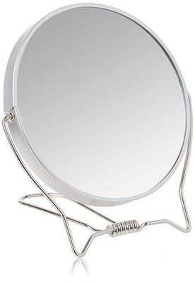 Two-Sided Makeup Mirror with Stand 1X 3X Magnification Portable Vanity