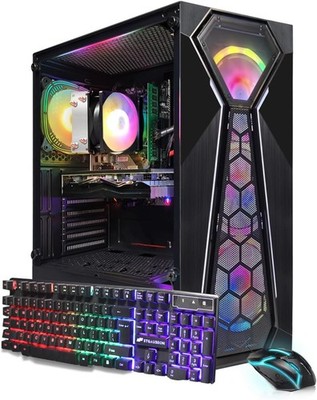 STGAubron Gaming PC Computer Desktop,Ryzen 5 5500,RTX 2060S,16G,1T,W11H