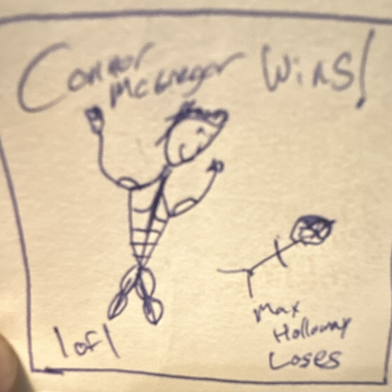 Connor vs Max 1 Of 1 Fight Prediction Card