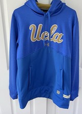 Boys Girls Under Armour UCLA Bruins Sweatshirt Blue Hoodie Spellout Medium