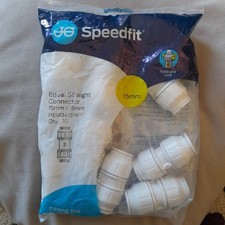 JG Speedfit 15mm x 15mm Equal Straight Connector Pack of 10 twist & lock *SALE* 