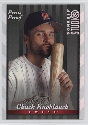 1997 Donruss Studio Silver Press Proof /1500 Chuck Knoblauch #127 1u5y
