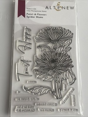 Altenew Paint A Flower: spider mums floral set flowers sentiments