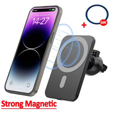 Magnetic Wireless Charger Car Mount Holder For iPhone 15 16 17 Pro Max MagSafe