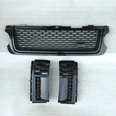 Front Grille W/Side Vent Trim Grill For Range Rover L322 2010-2012 Gloss lack