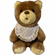 Vintage Dakin  Co Brown Teddy Bear Plush Sitting Stuffed Animal