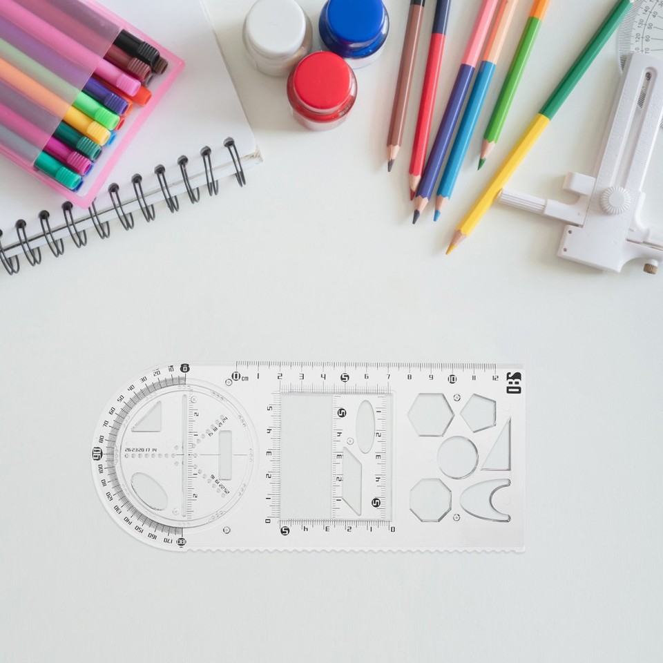 Triangle Ruler Students Drawing Template Construction Protractors ...