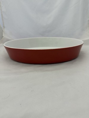 IKEA 189 44 Oval 2.5'' Deep Red Dinner Bowl 12.5  Baking Dish Serving Quality