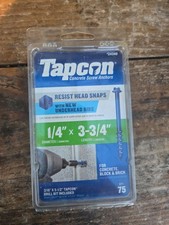 Tapcon 1/4 in. x 3-3/4 in. Star Flat-Head Concrete Anchors  QTY 75