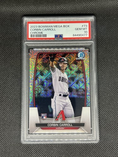 2023 Bowman Mega Box Corbin Carroll RC Mojo Refractor #73 Diamondbacks PSA 10